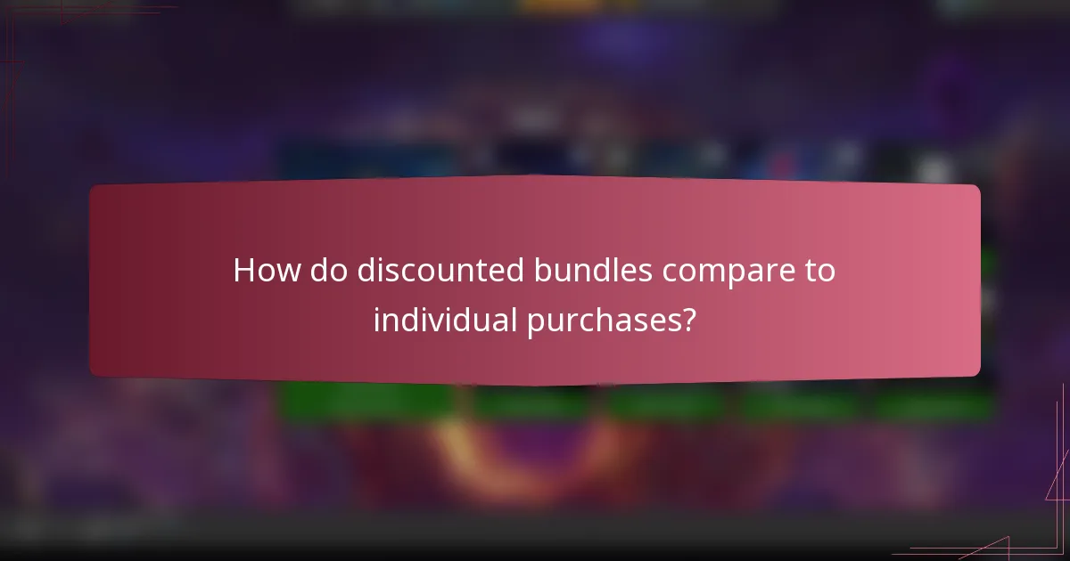 How do discounted bundles compare to individual purchases?