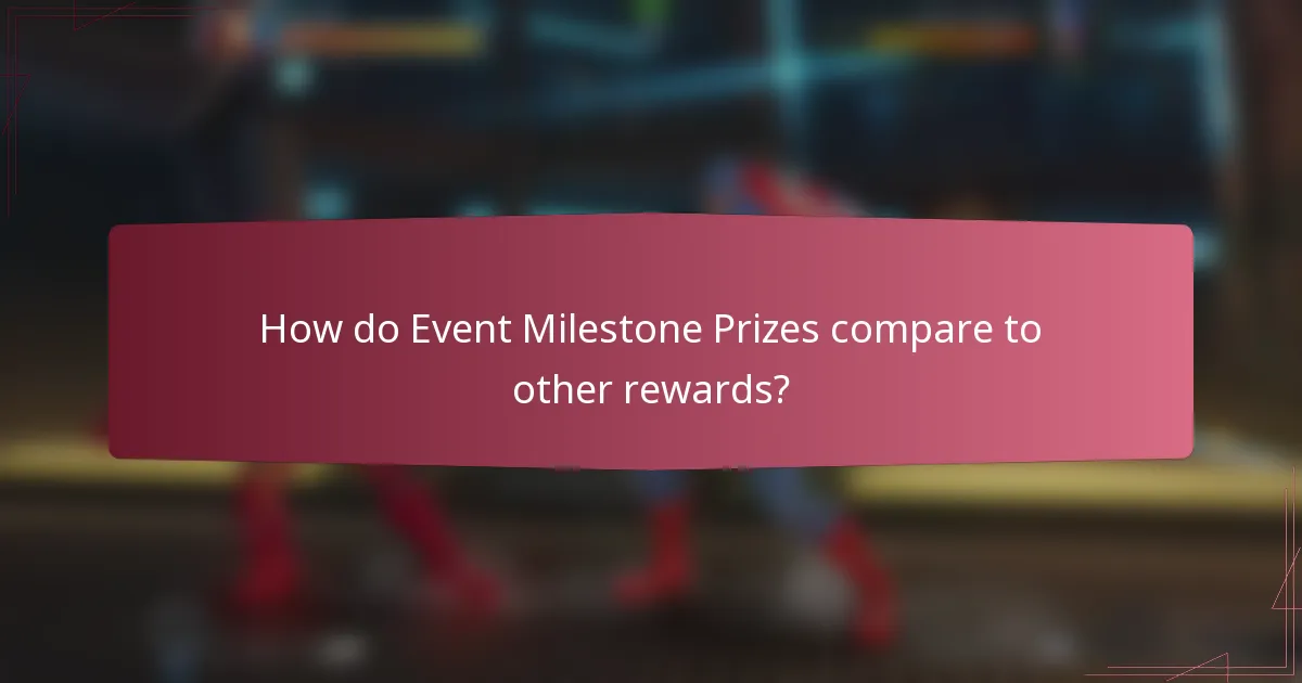 How do Event Milestone Prizes compare to other rewards?